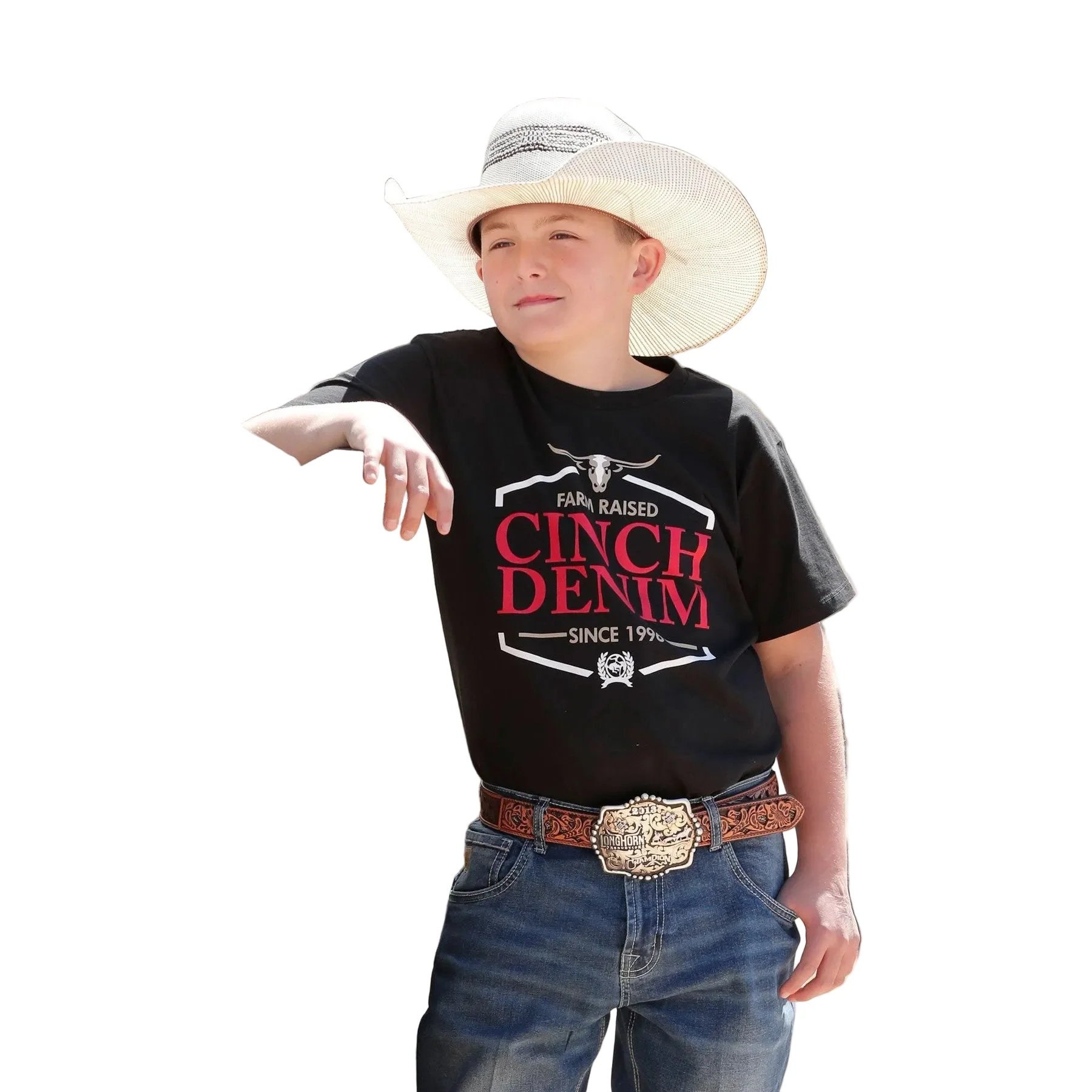 Cinch Boy's Cinch Denim Tee - Black