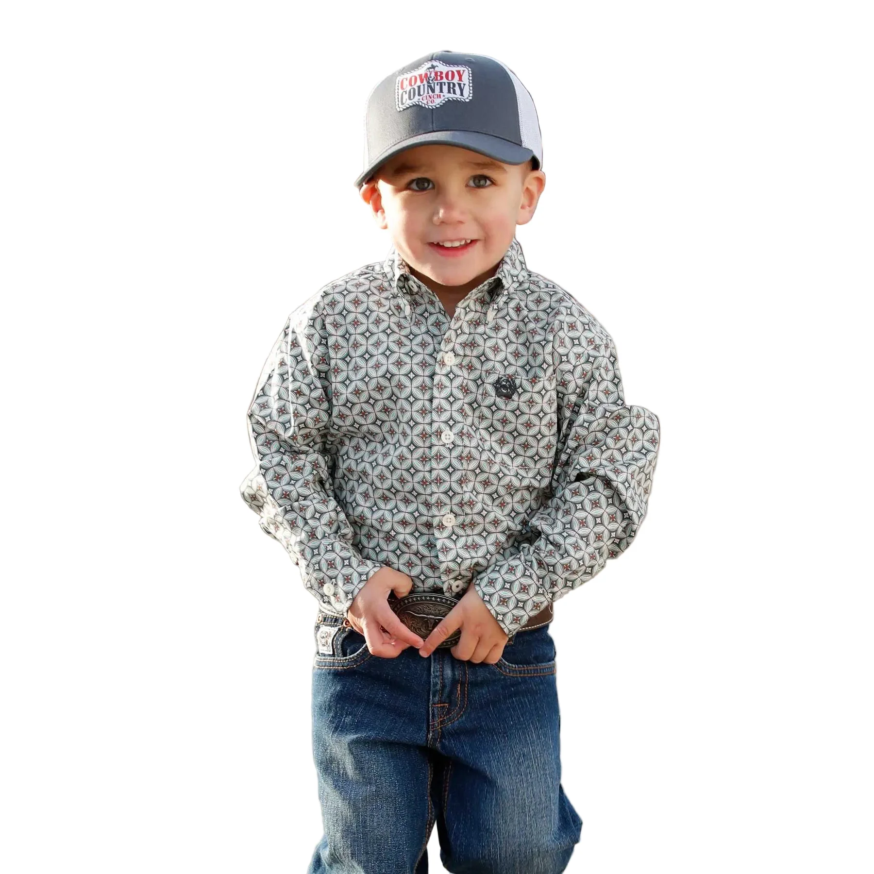 Cinch Boy's  Long Sleeve Shirt - Cream - Image 2
