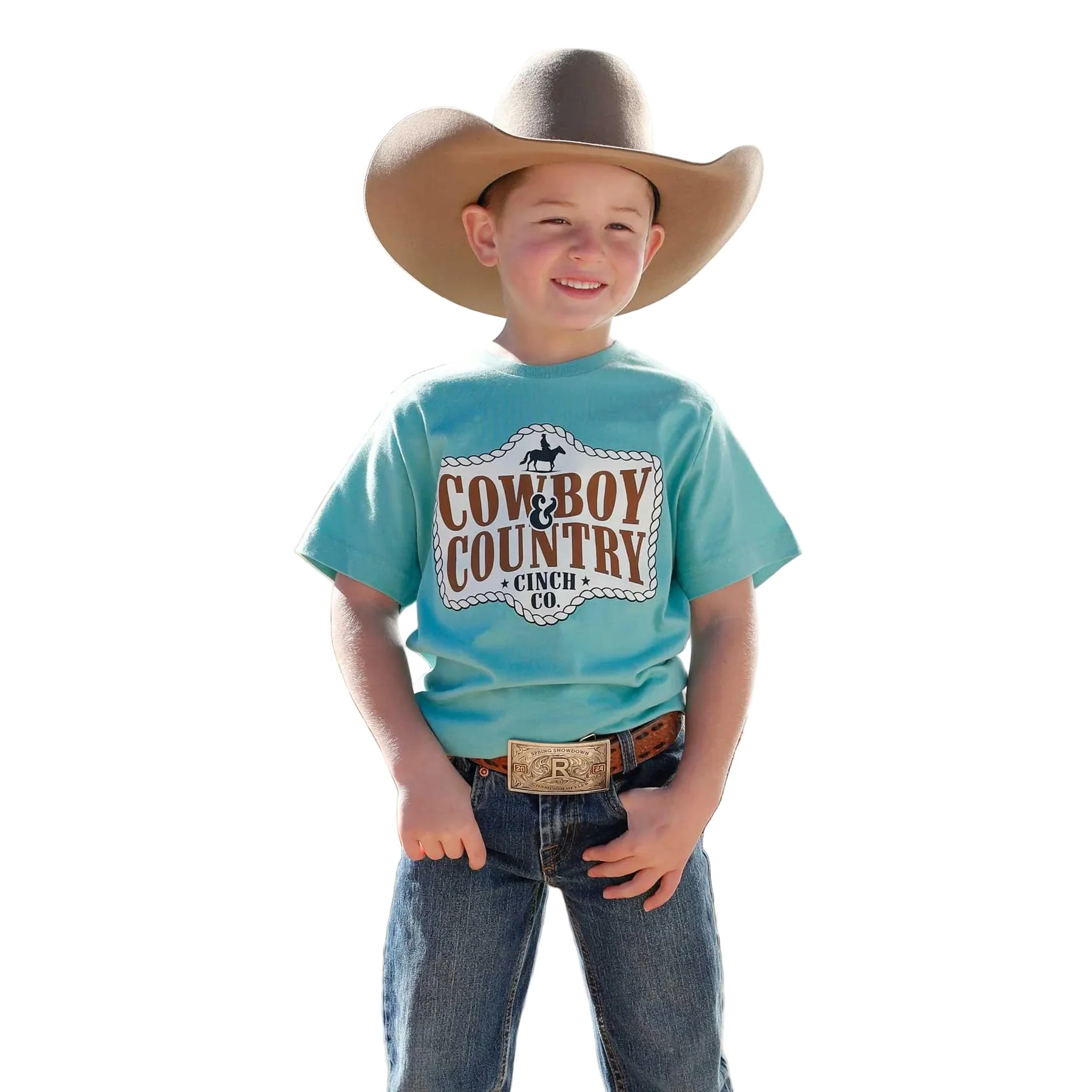 Cinch Boys Short Sleeve Tee Shirt - Blue