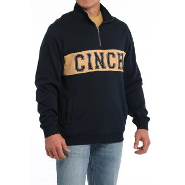 Cinch Men's 1/4 Zip Fleece Pullover - Navy - Image 2