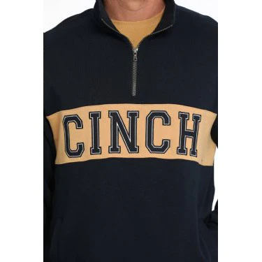 Cinch Men's 1/4 Zip Fleece Pullover - Navy - Image 3
