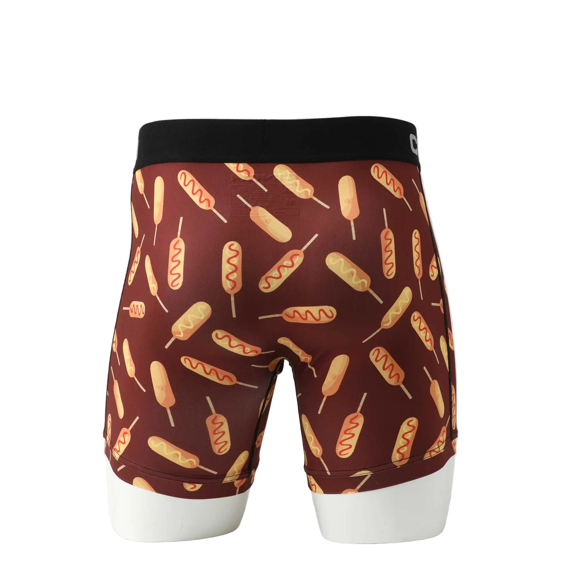 **Cinch Mens 6" Corn Dog Boxer Brief - Burgundy - Image 2