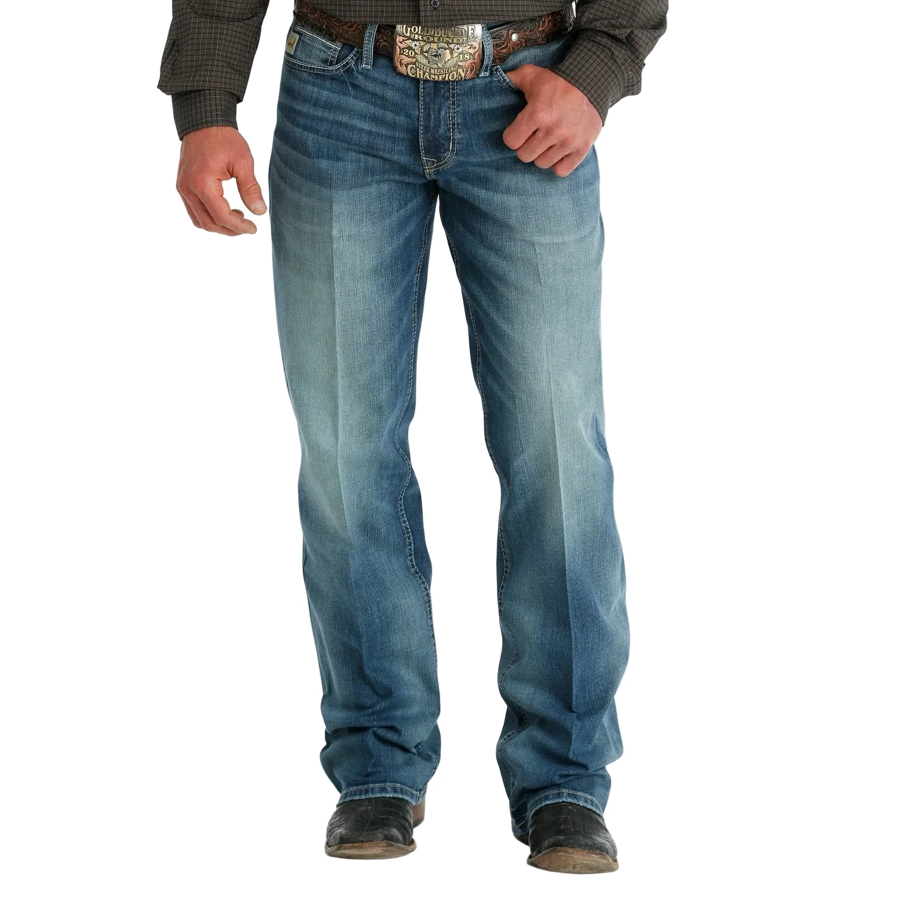 Cinch Men's Grant Relaxed Straight Jeans - Medium Stonewash