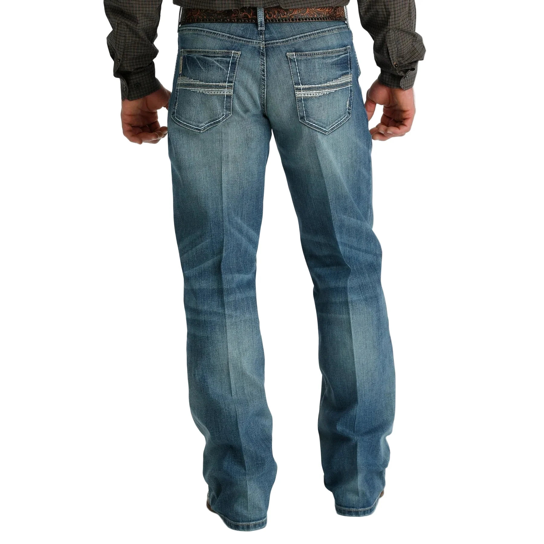 Cinch Men's Grant Relaxed Straight Jeans - Medium Stonewash - Image 2
