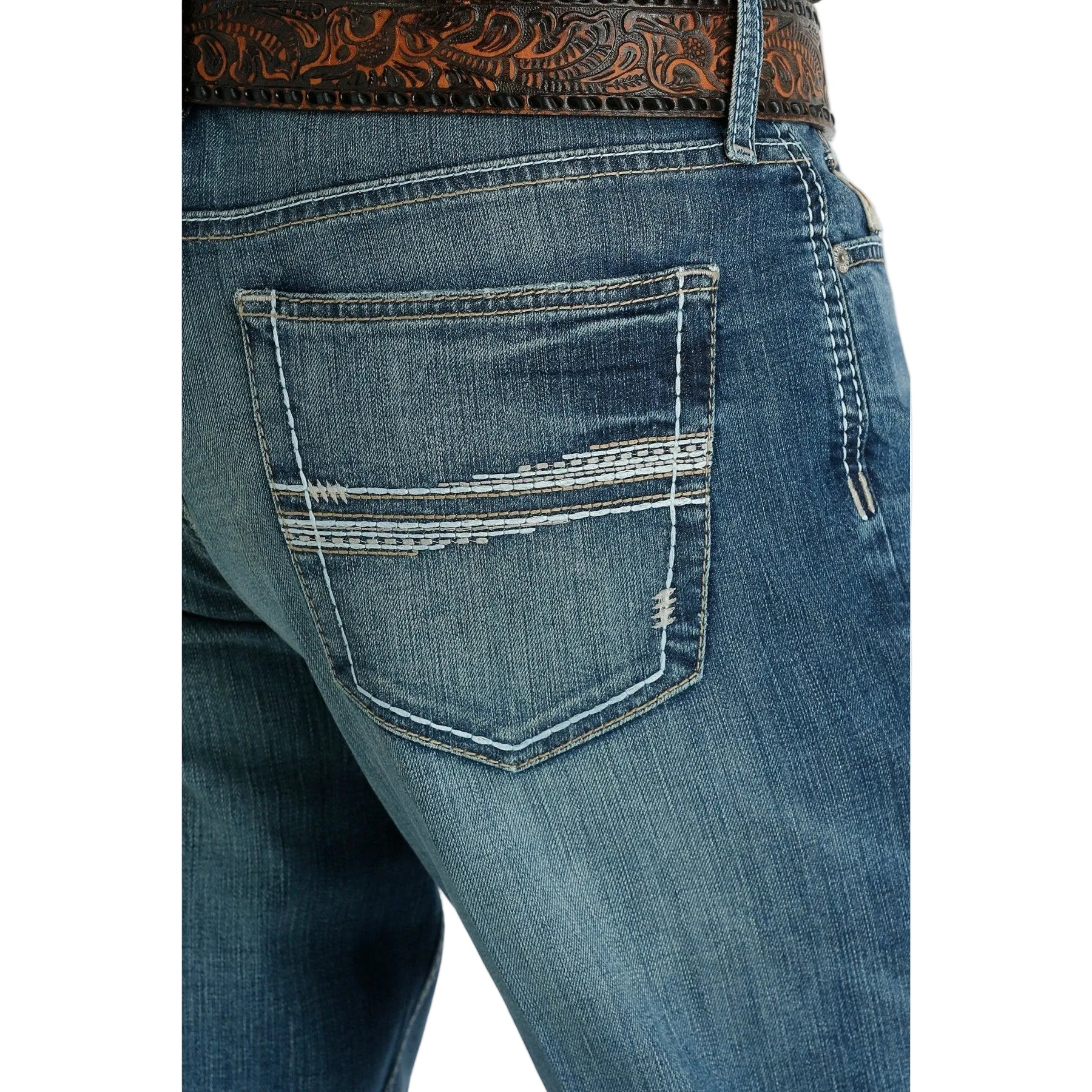 Cinch Men's Grant Relaxed Straight Jeans - Medium Stonewash - Image 3