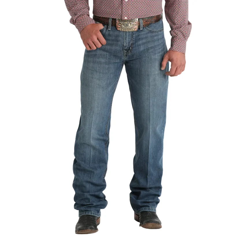 Cinch Men's Grant Relaxed Bootcut Jean- Medium Stonewash