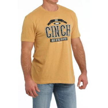 Cinch Men's Graphic T-Shirt - Gold - Image 2
