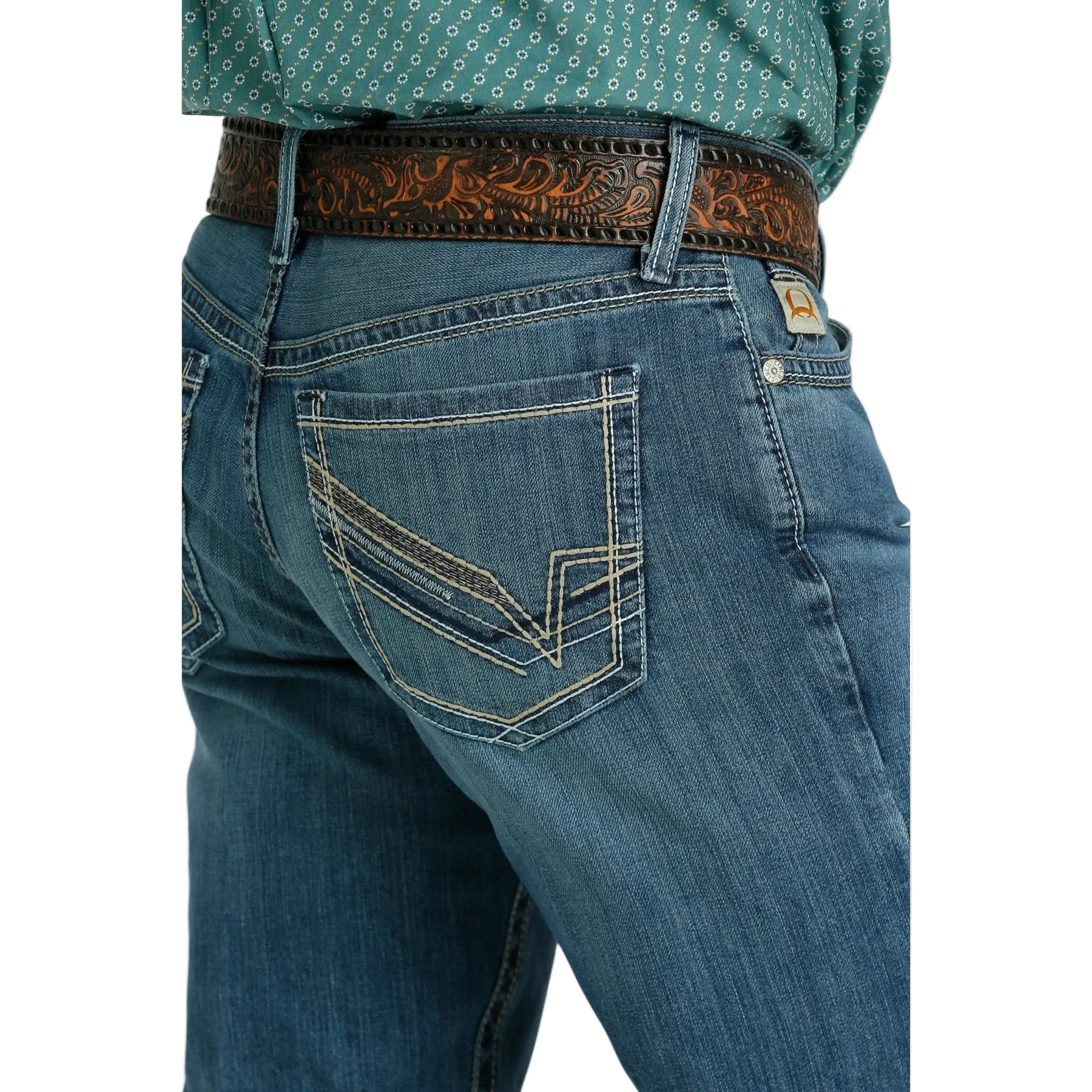 Cinch Men's Ian Medium Stone Wash Jeans - Image 3