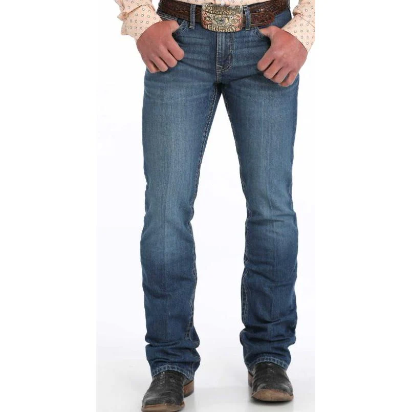 Cinch Men's Ian Slim Fit Jean- Indigo Medium Stone