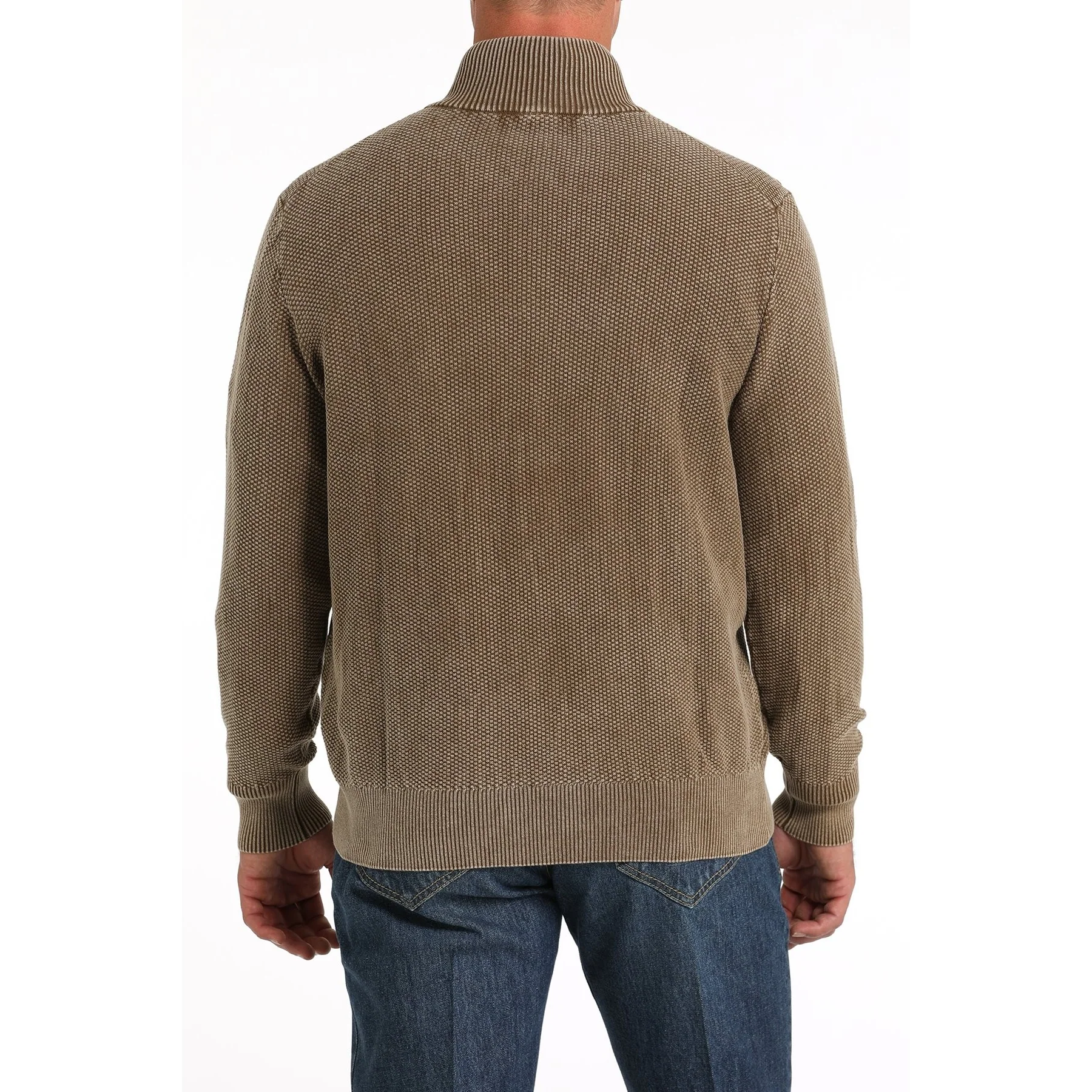 Cinch Men's Jacquard  Pullover Sweater - Brown - Image 2