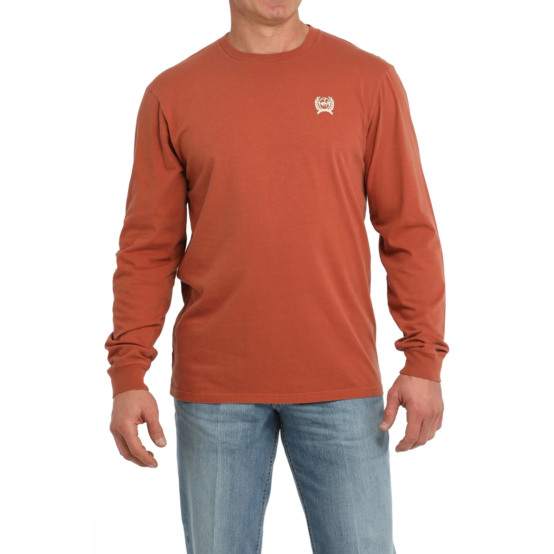 Cinch Men's Land Of The Free Long Sleeve Shirt - Orange