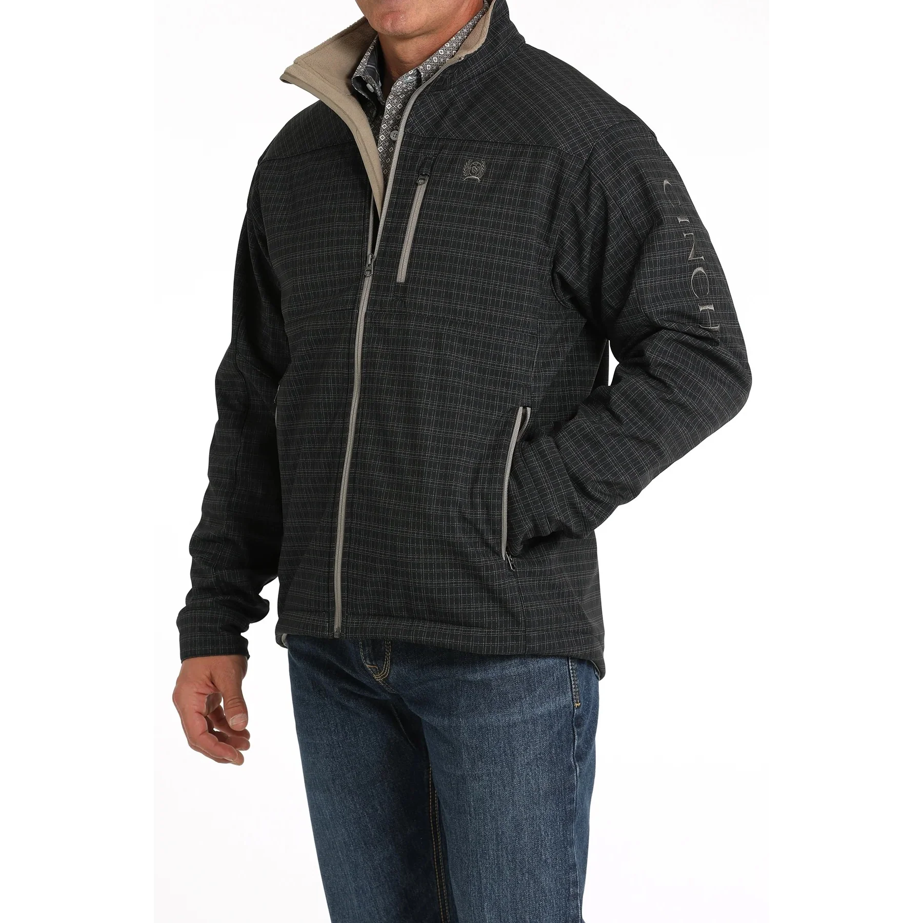 Cinch Men's Long Sleeve Bonded Jacket- Navy