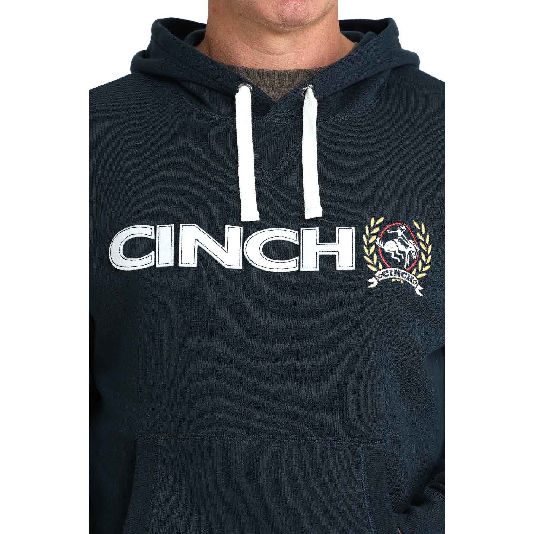 Cinch Men's Long Sleeve Hoodie- Navy - Image 2
