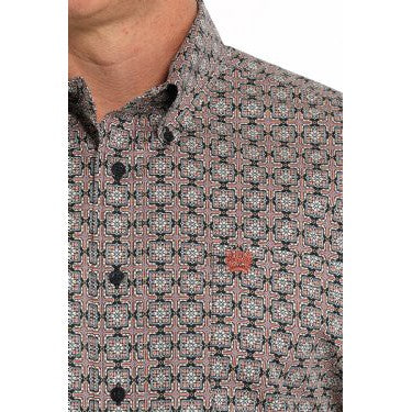 Cinch Men's Long Sleeve Medallion Print Shirt - Navy - Image 3