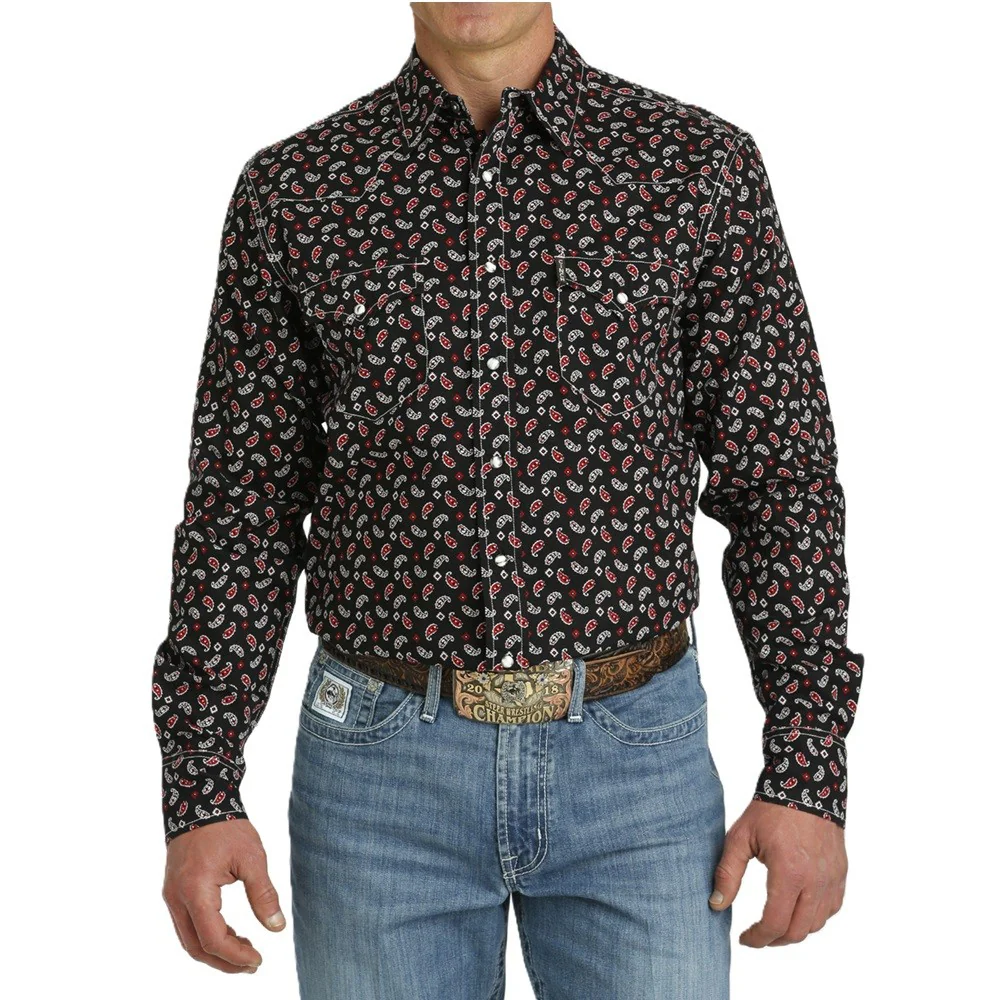 Cinch Men's Long Sleeve Modern Shirt - Black