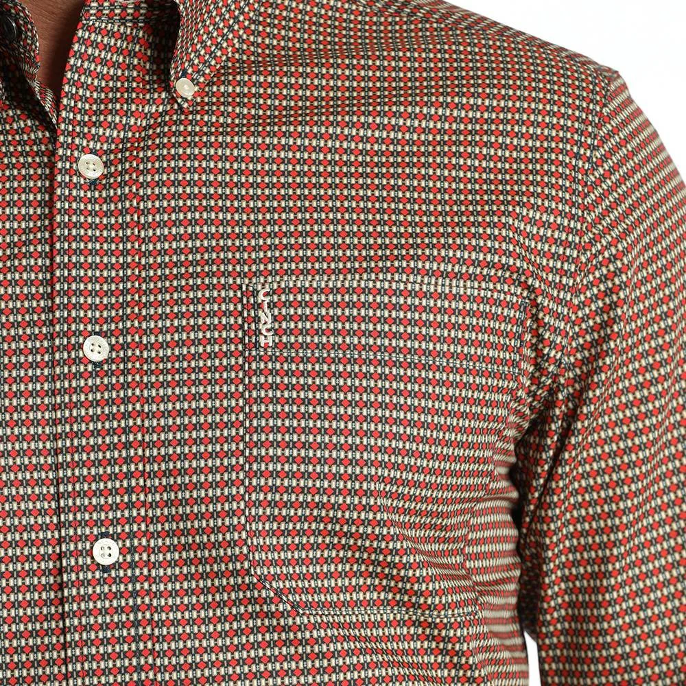 Cinch Men's Long Sleeve Plaid Button Down Western Shirt- Navy - Image 2
