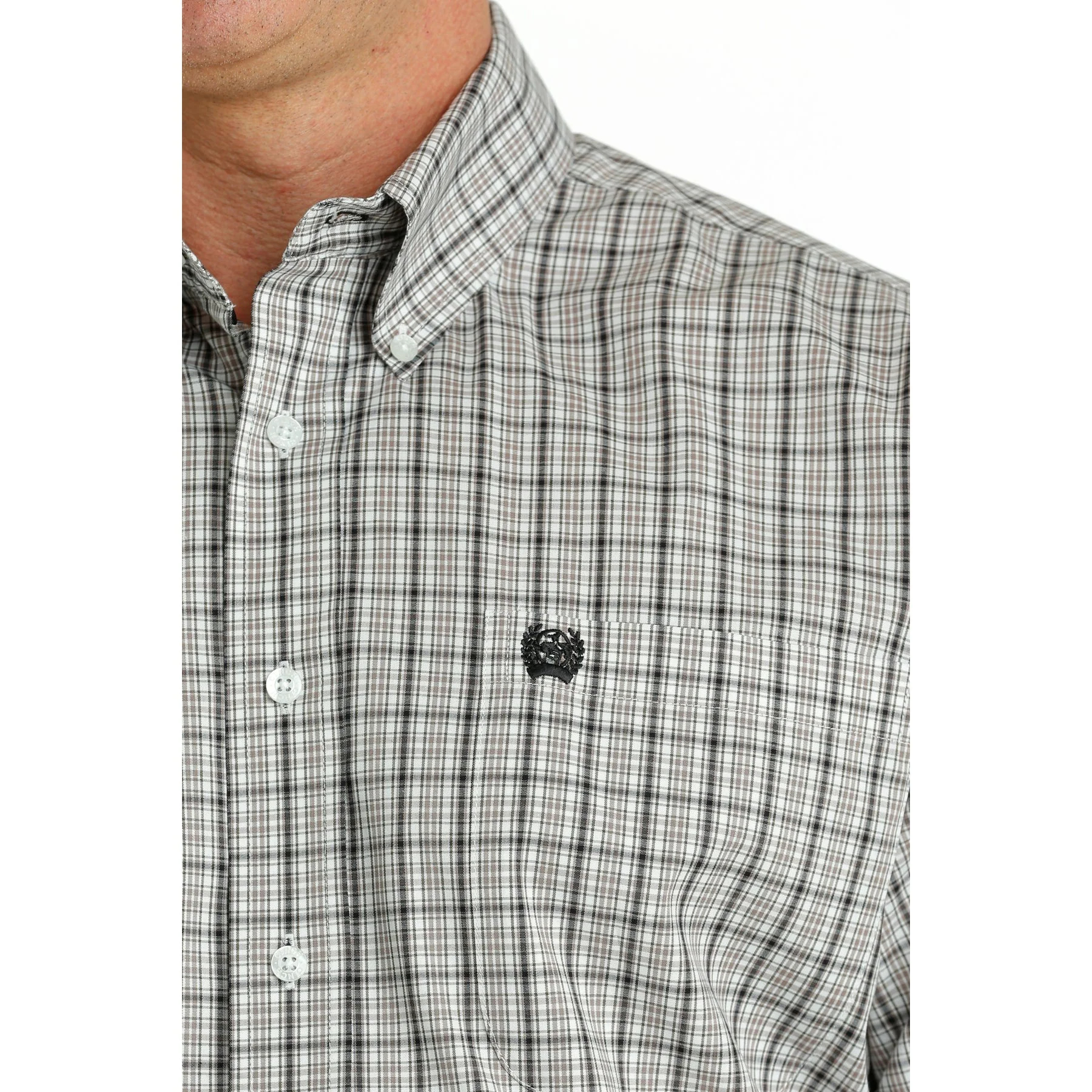 Cinch Men's Long Sleeve Plaid Shirt - White - Image 2