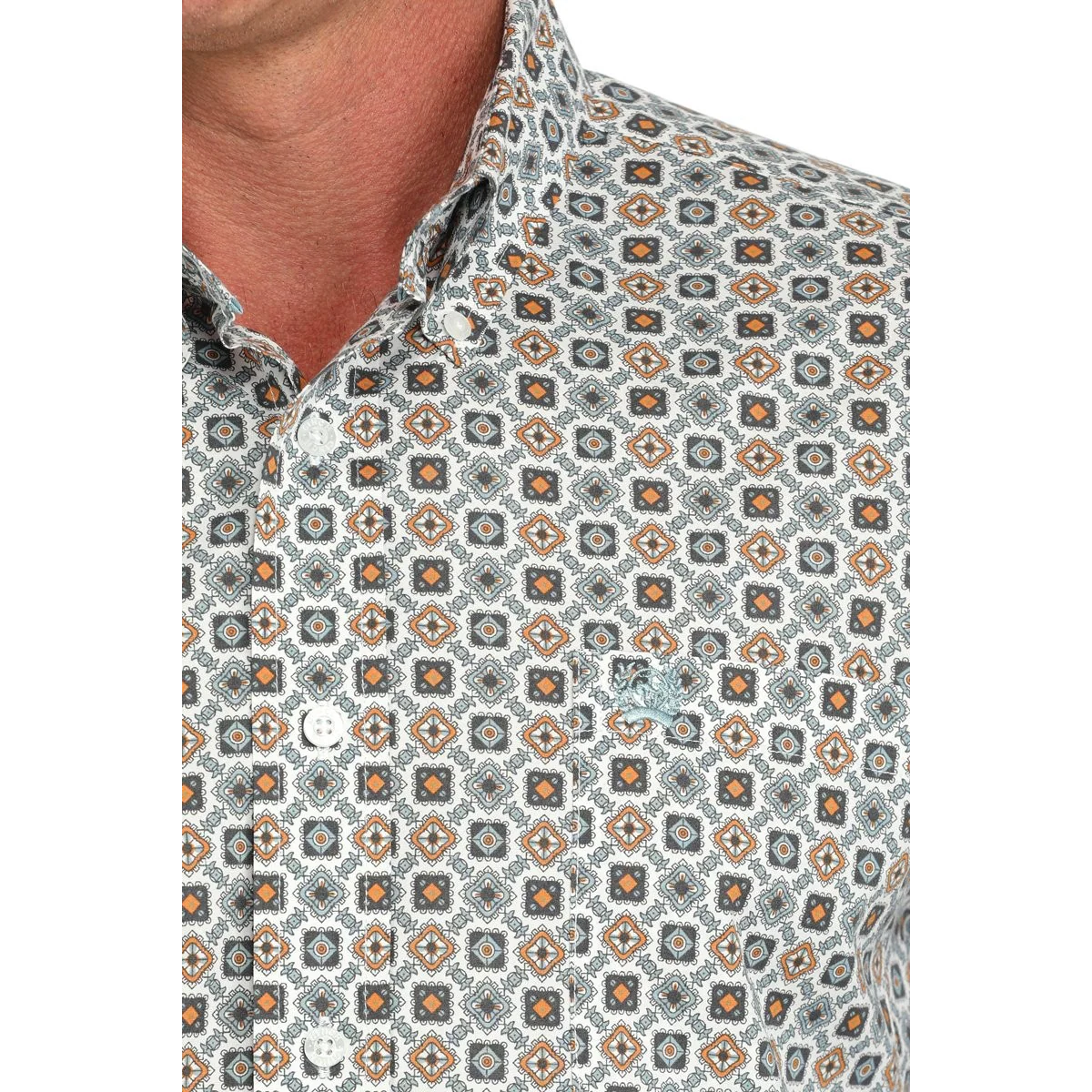Cinch Men's Long Sleeve Print Shirt - White - Image 2