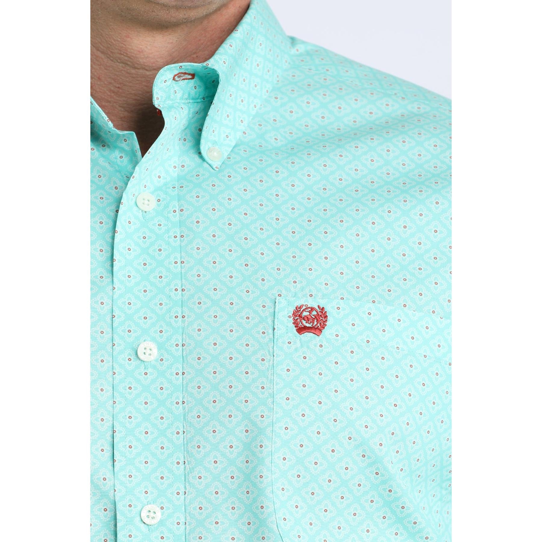 Cinch Men's Long Sleeve Print Western Shirt- Blue - Image 2