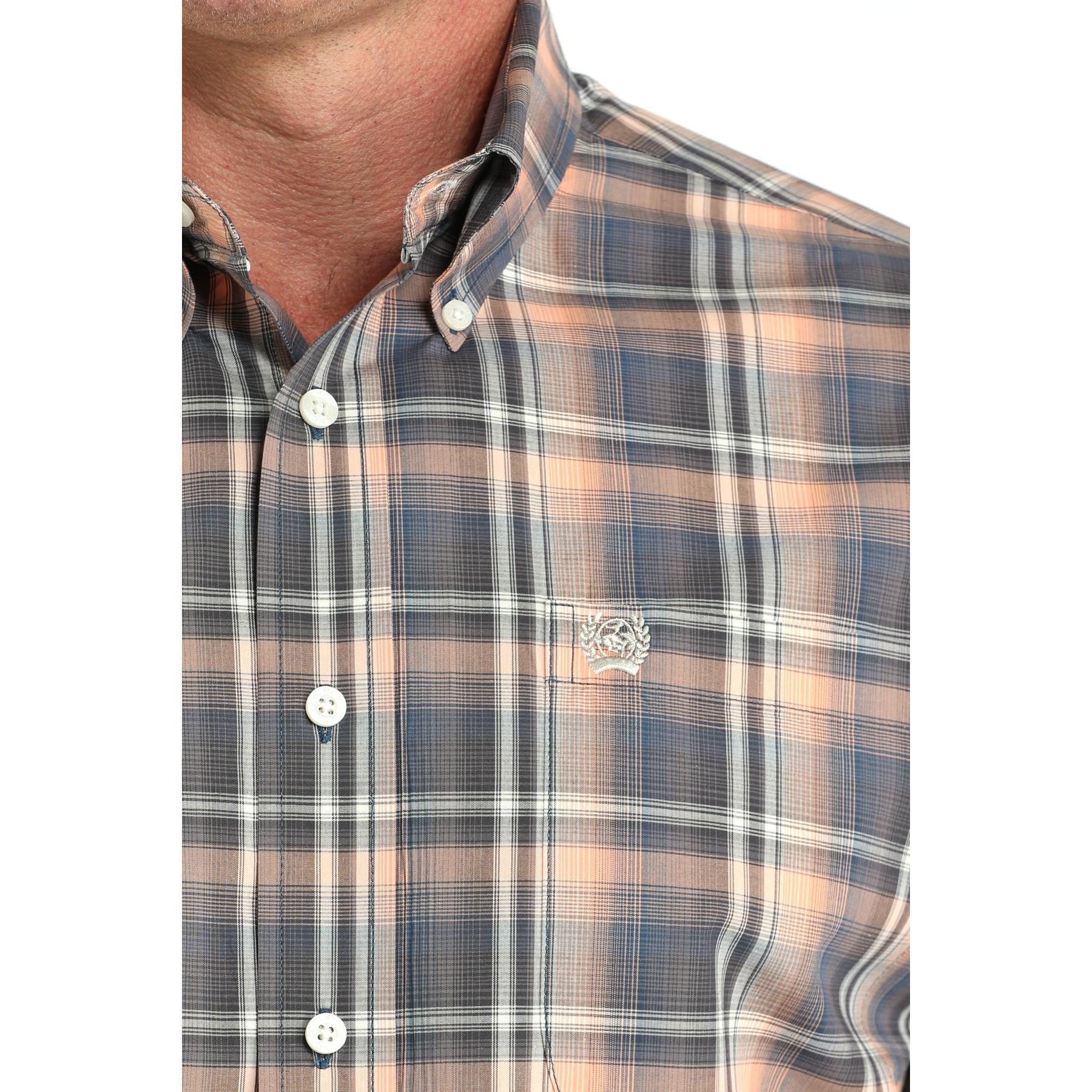 Cinch Men's Long Sleeve Western Plaid Print Shirt - Multi Colour - Image 2