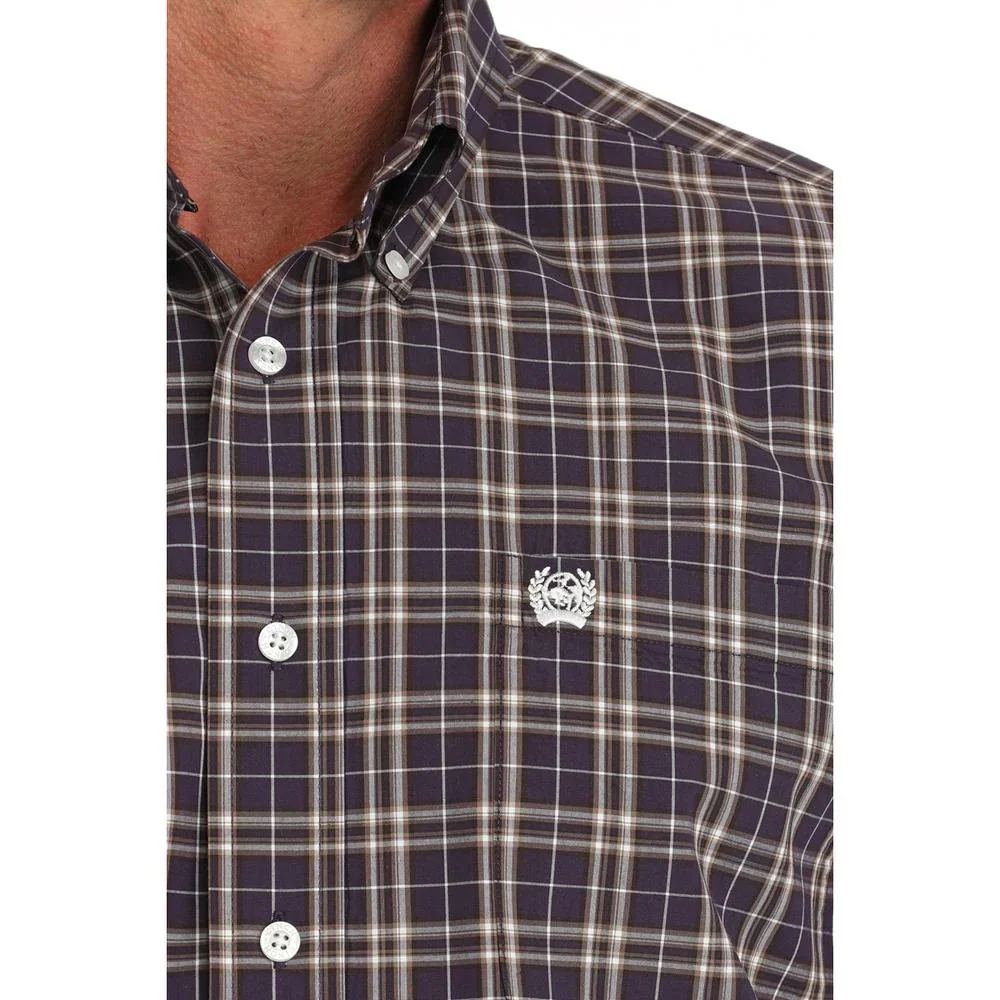 Cinch Men's Long Sleeve Plaid Western Shirt - Purple - Image 2