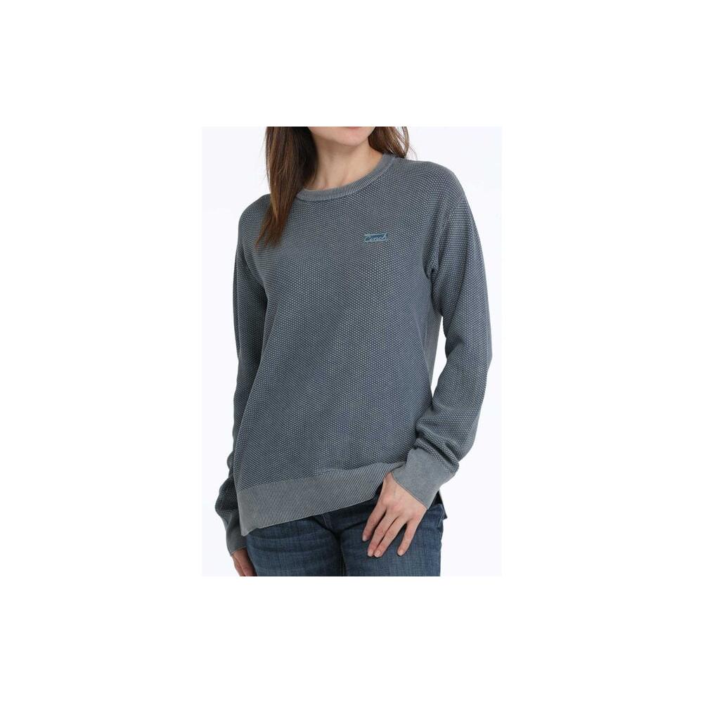 Cinch  Women's Long Sleeve Pullover- Light Blue - Image 2