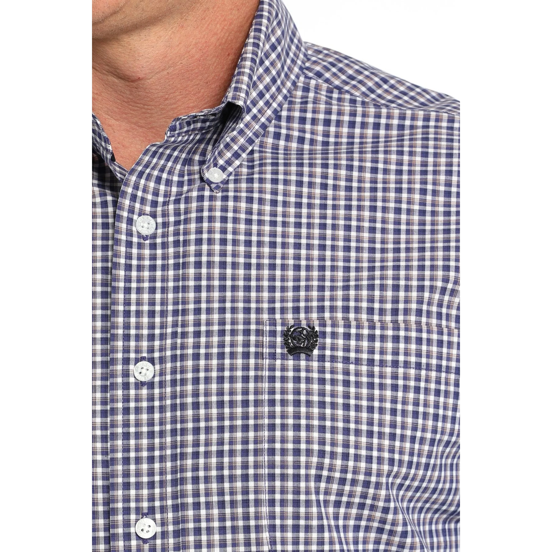 Cinch Men's Plaid Long Sleeve Shirt - Purple - Image 2