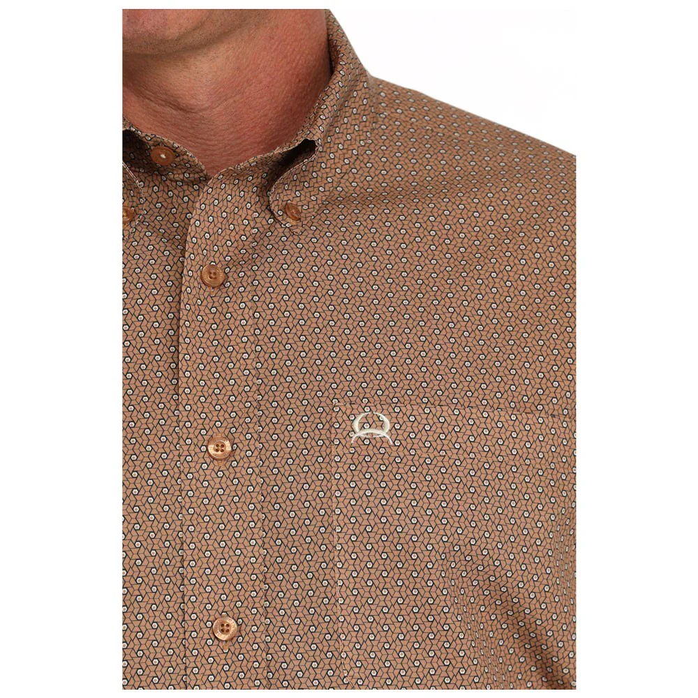 Cinch Men's Short Sleeve Arenaflex Shirt - Brown - Image 2