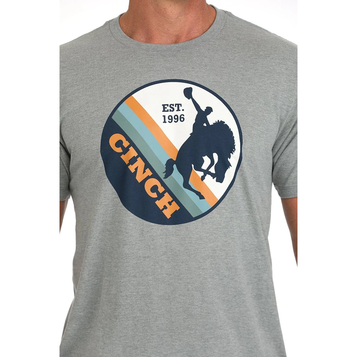 Cinch Men's Short Sleeve Graphic Tee Shirt- Grey - Image 2