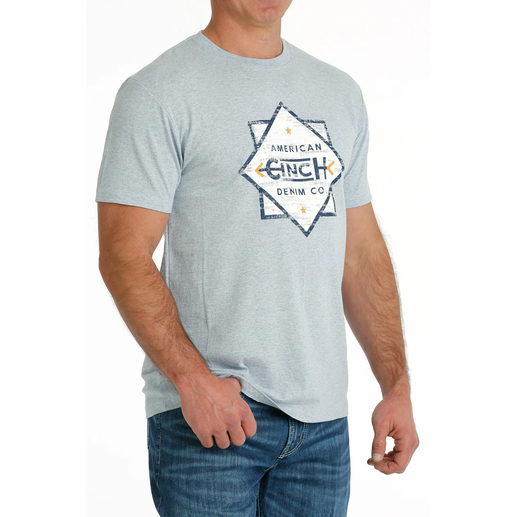 Cinch Men's Short Sleeve Tee - Light Blue - Image 3