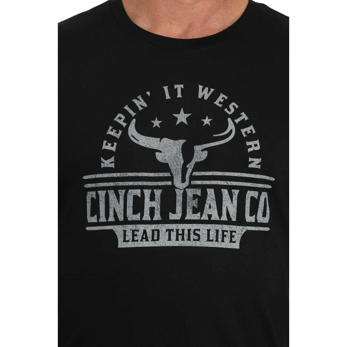 Cinch Men's Short Sleeve Tee Shirt- Black - Image 2