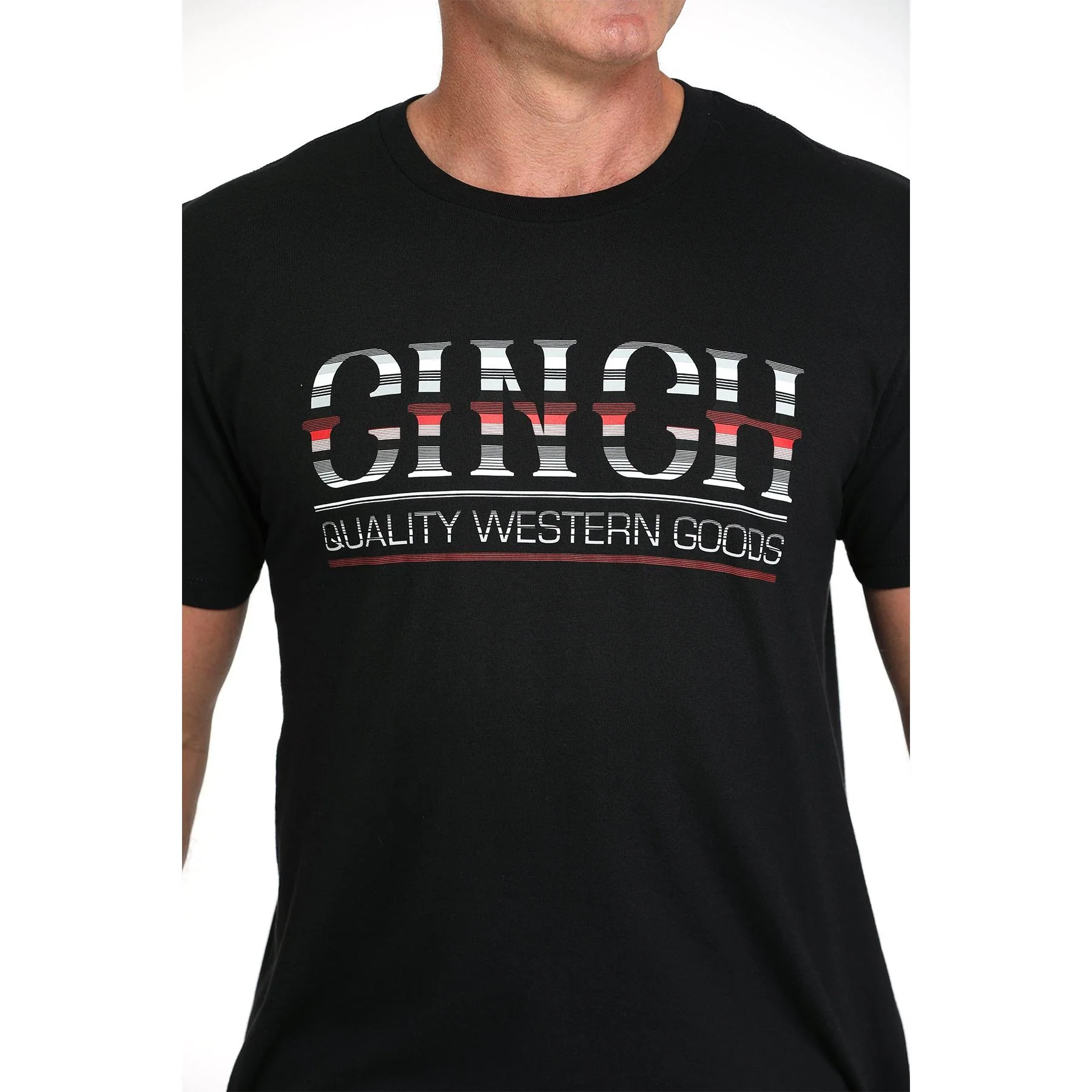 Cinch Mens Short Sleeve Tee Shirt - Black - Image 2