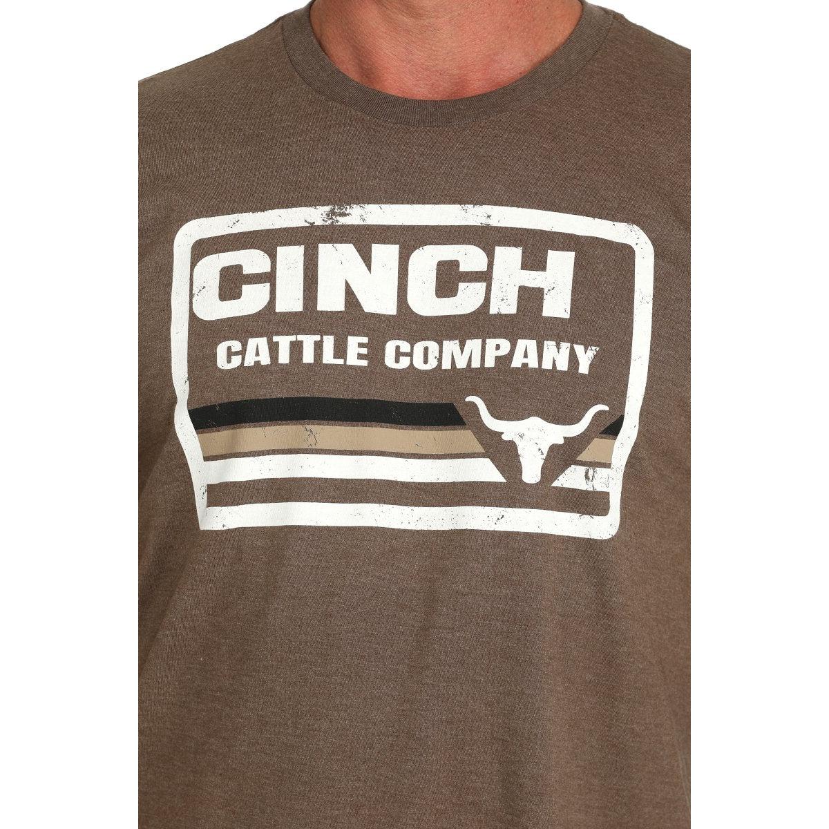 Cinch Men's Short Sleeve Tee Shirt- Brown - Image 2