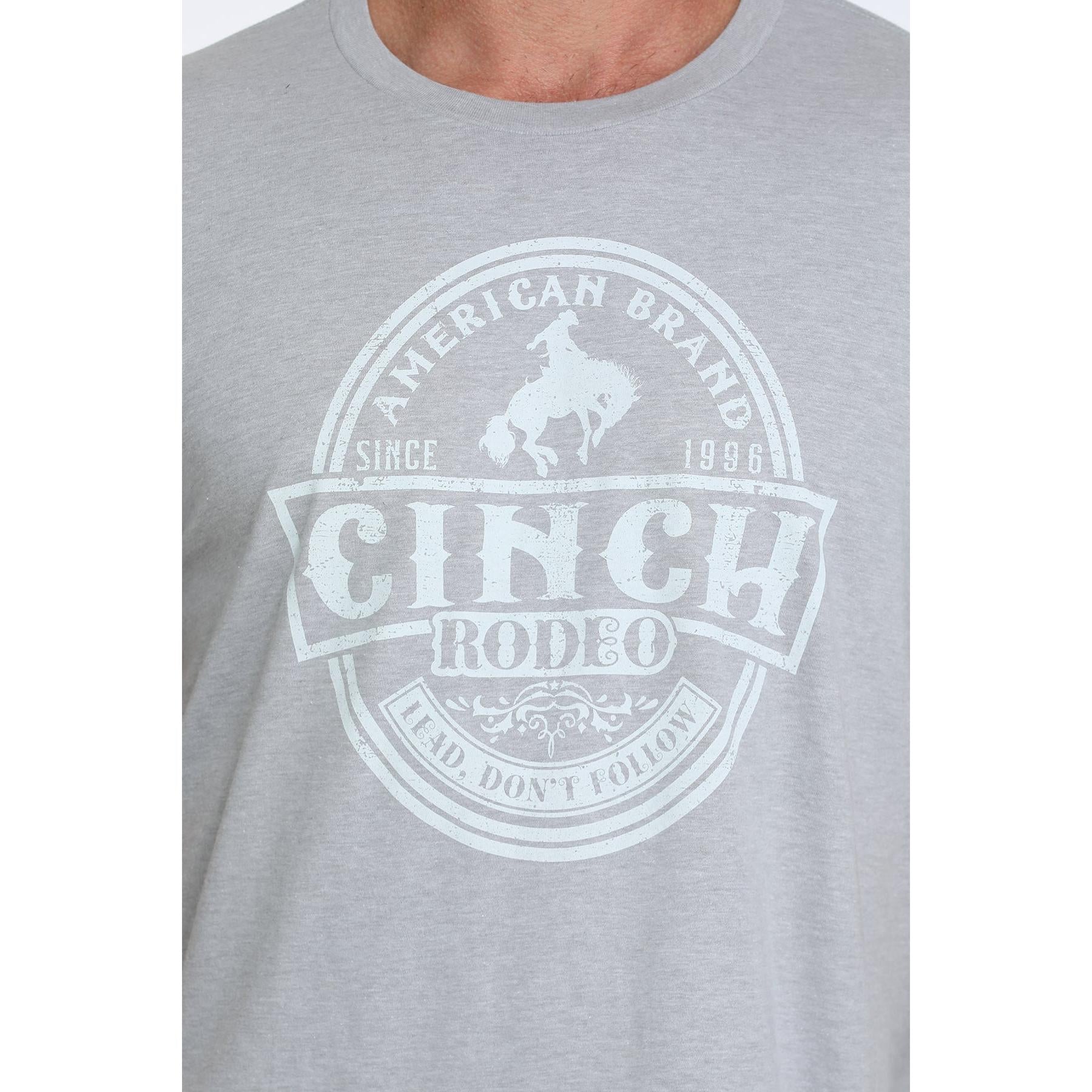 Cinch Men's Short Sleeve Tee Shirt - Grey - Image 2