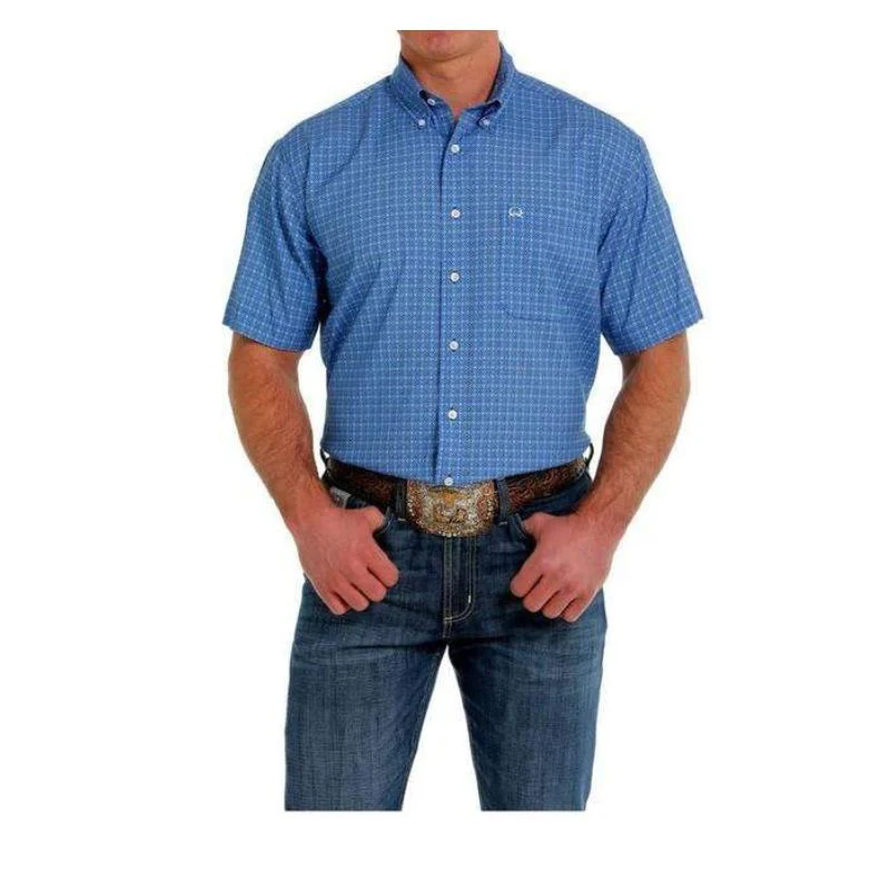 Cinch Men's SS Print Arenaflex Shirt Royal