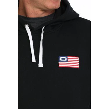 Cinch Men's Vintage American Logo Hoodie - Black - Image 4
