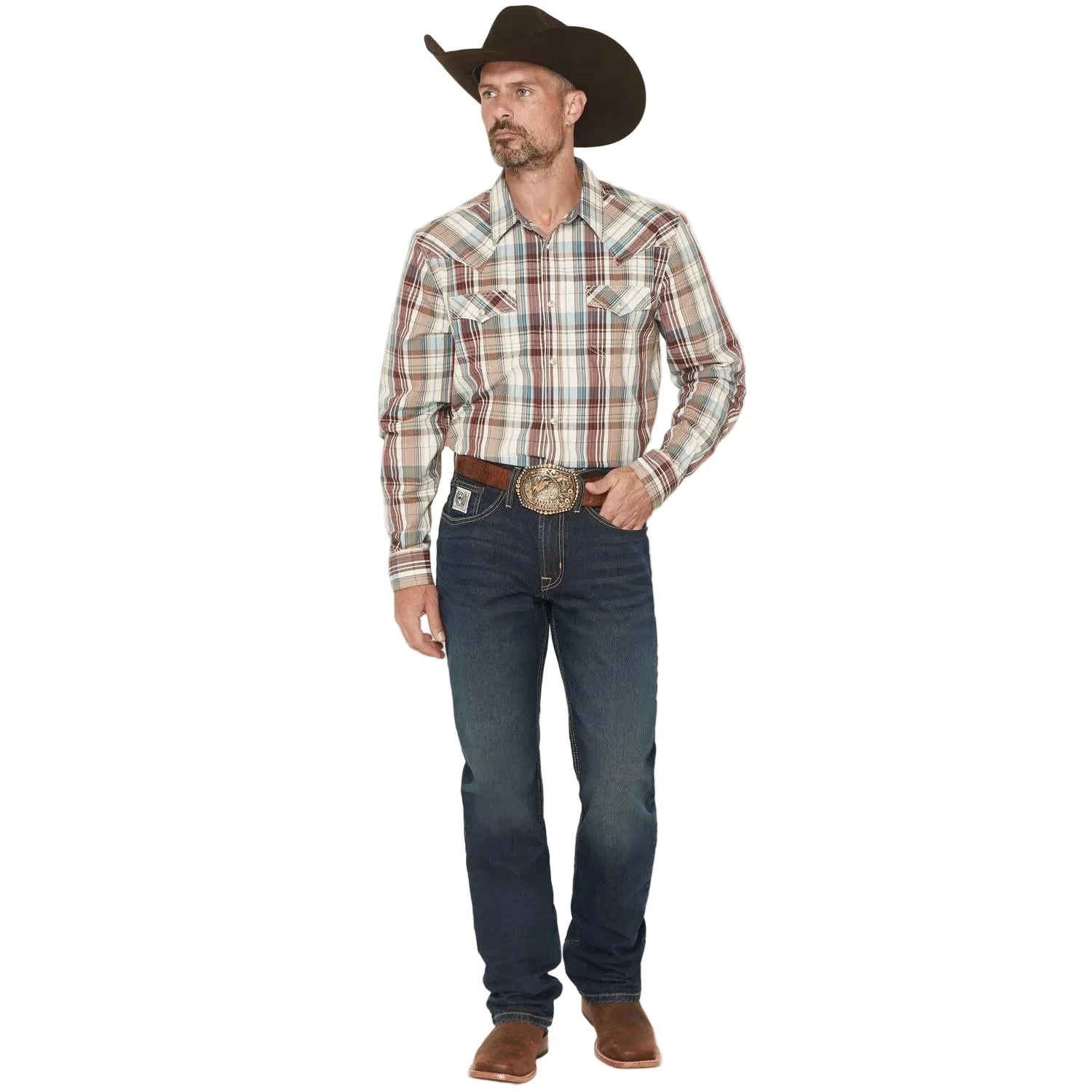 Cinch Men's White Label Dark Wash Jeans - Indigo - Image 3