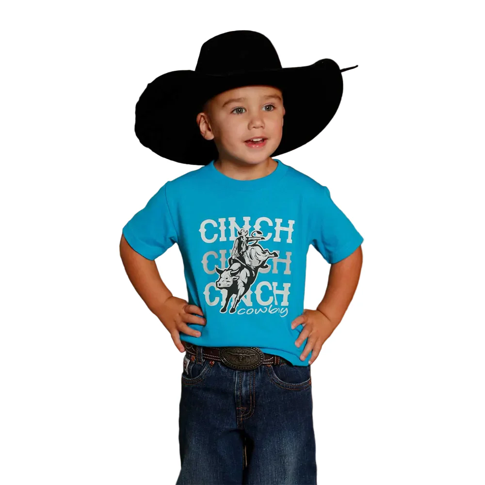 Cinch Toddler Boy's Cinch Brand Tee Shirt - Teal