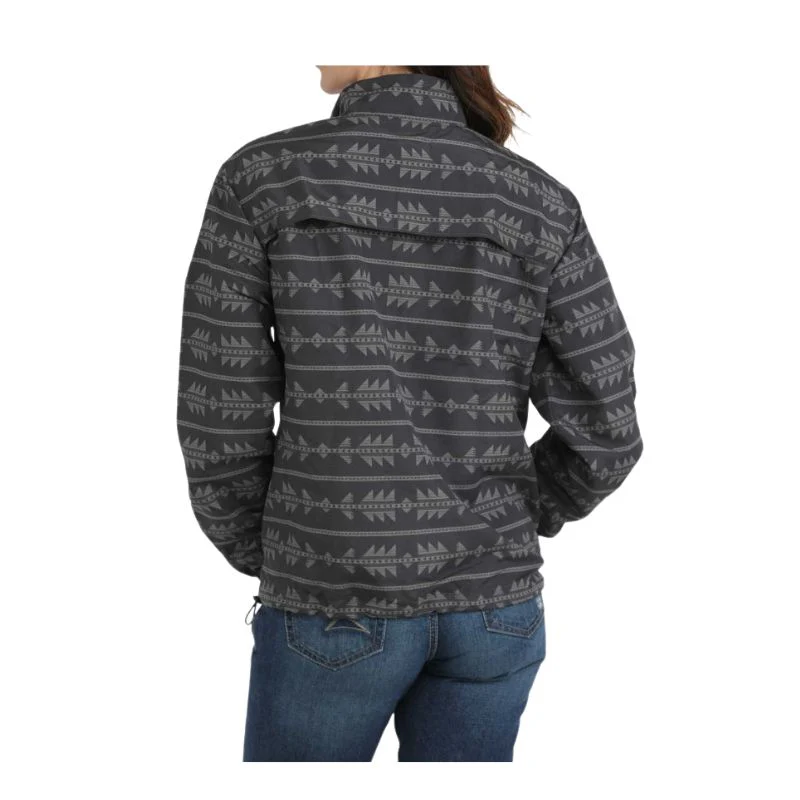 Cinch Women's 1/2 zip Pullover- Grey - Image 3