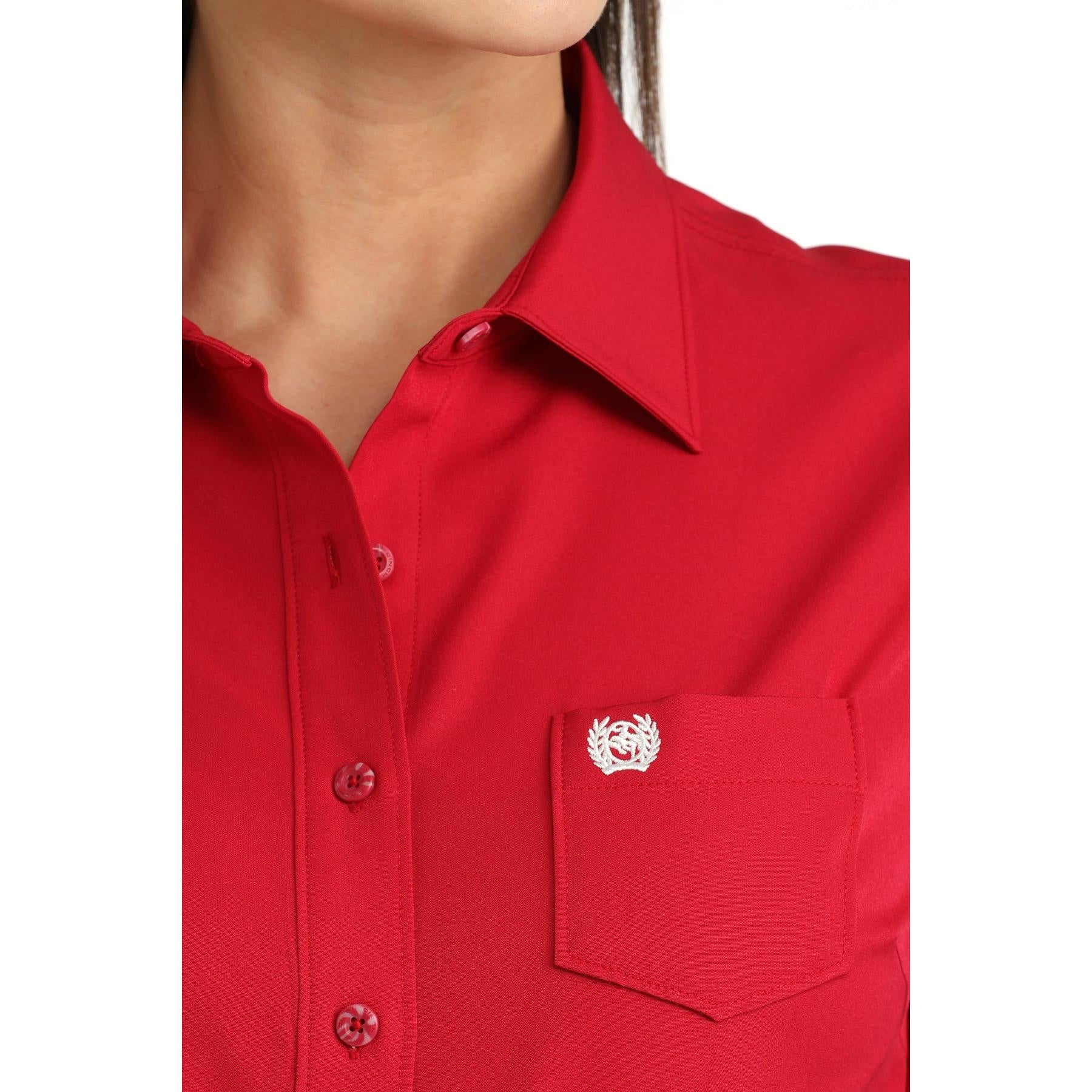 Cinch Women's Long Sleeve Arenaflex Shirt- Pink - Image 2