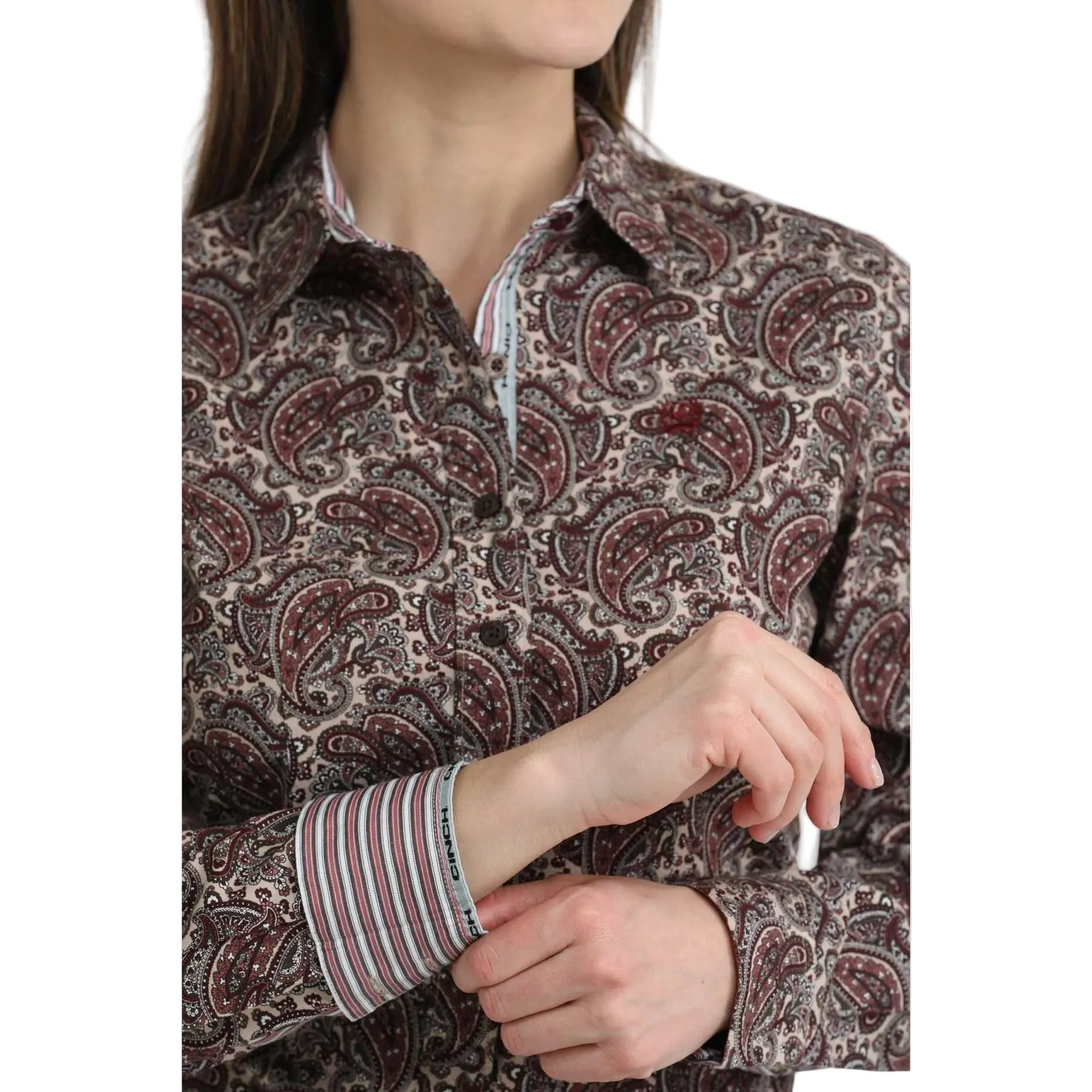 Cinch Women's Long Sleeve Patterned Western Shirt - Multi - Image 2