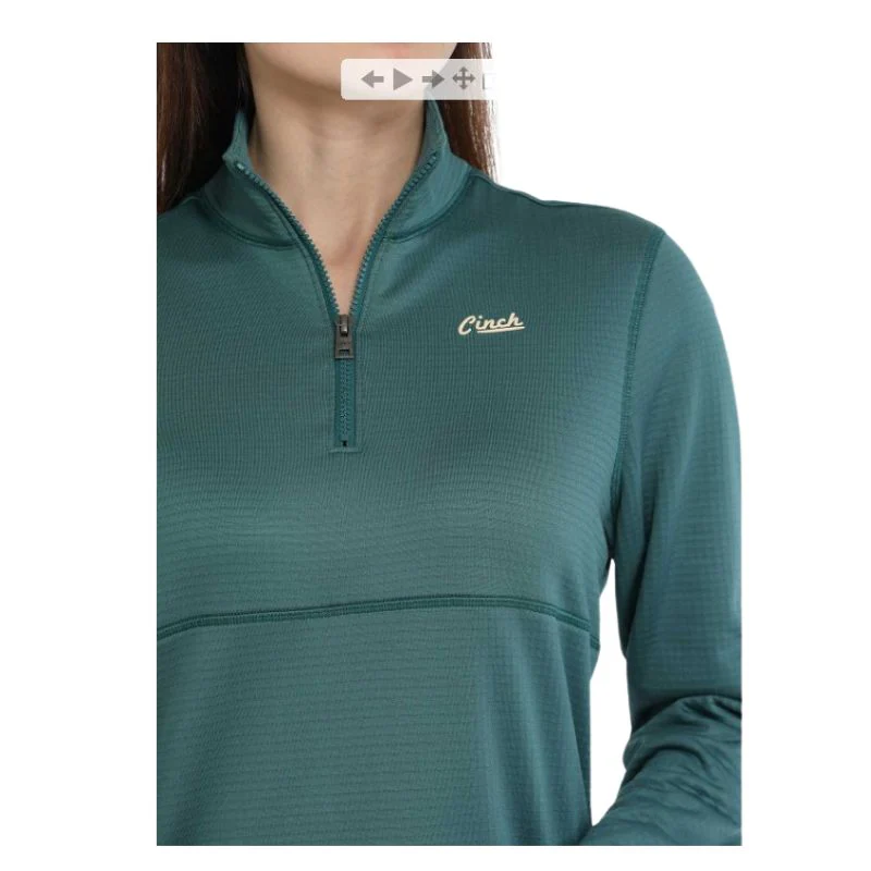 Cinch Women's Long Sleeve Pullover- Green - Image 2
