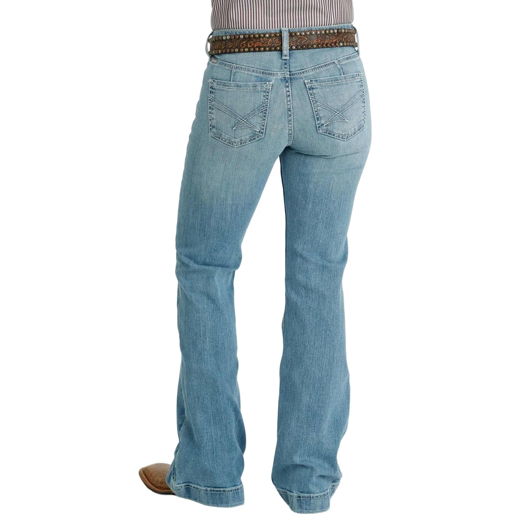 Cinch Women's Lynden Mid Rise Slim Trouser Jeans - Light Stonewash - Image 2