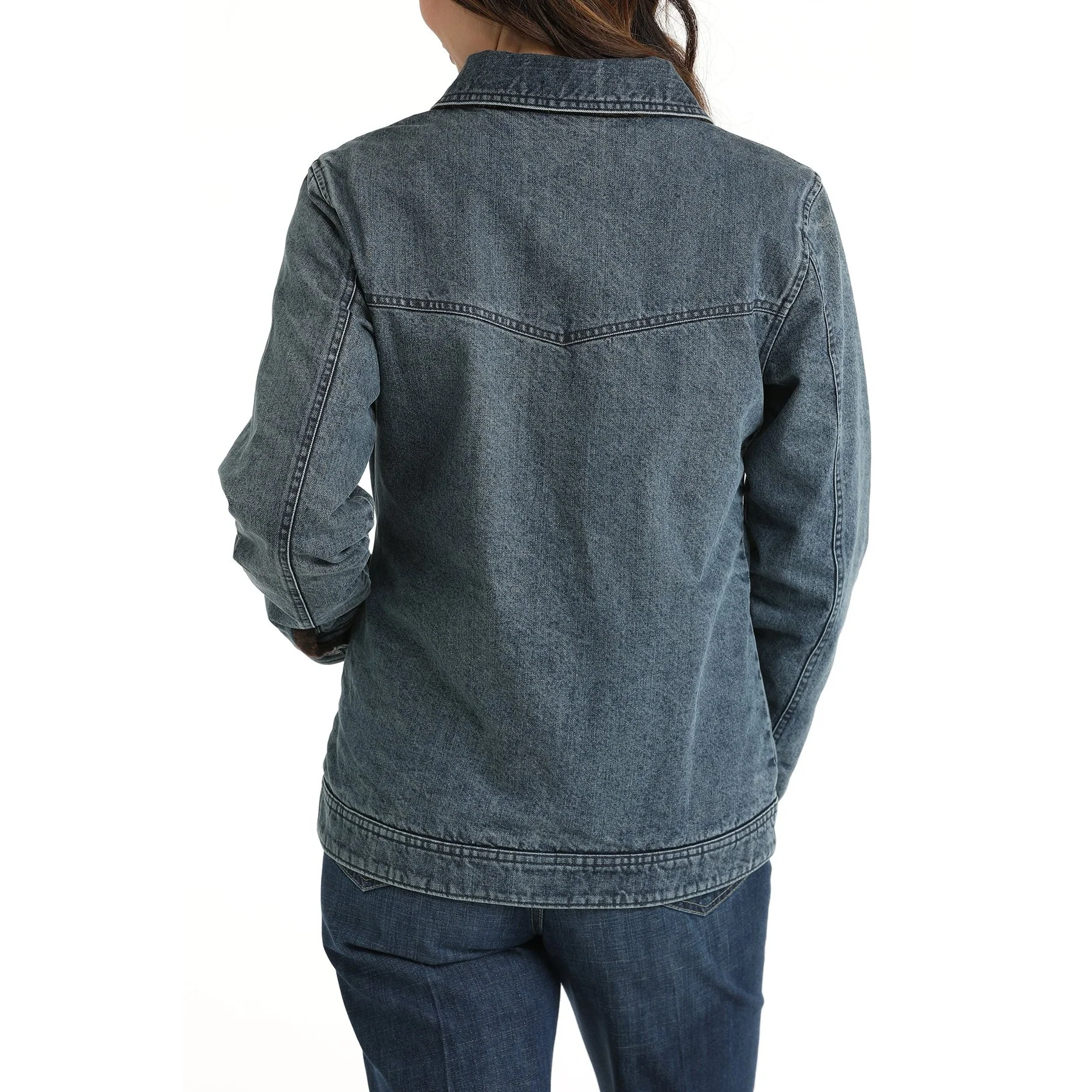 Cinch Women's Reversible Trucker Jacket - Indigo/Brown - Image 3