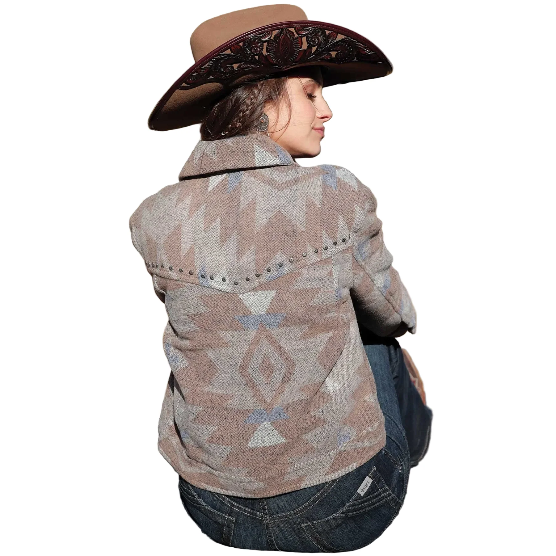 Cinch Women's Tweed Trucker Jacket - Stone - Image 2