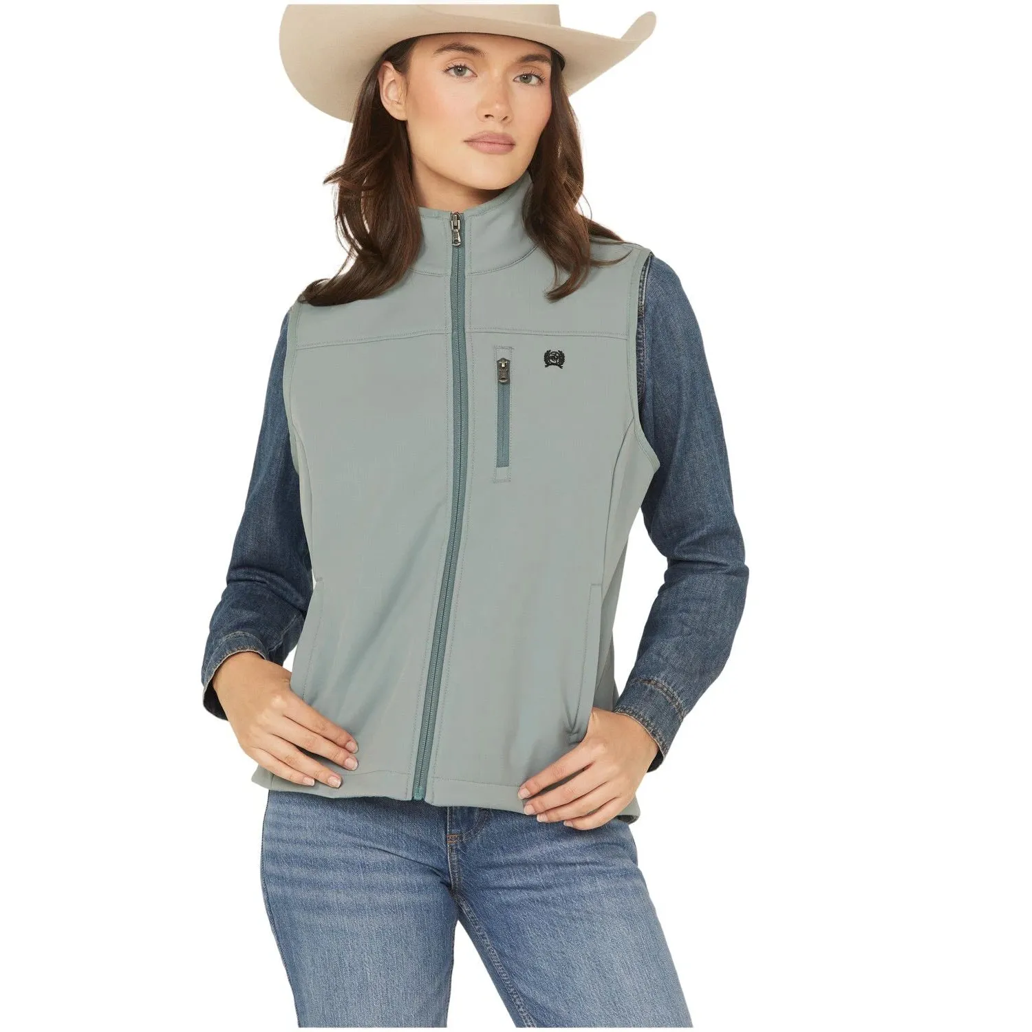Cinch Women's Windprooof Vest- Green