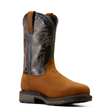 Ariat Men's WorkHog CSA Waterproof Composite Toe Work Boots - Dark Copper Brown - Image 6