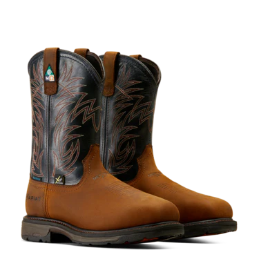 Ariat Men's WorkHog CSA Waterproof Composite Toe Work Boots - Dark Copper Brown - Image 7