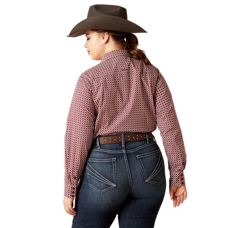 Ariat Women's Wrinkle Resist Kirby Stretch Shirt - Raleigh Geo - Image 3