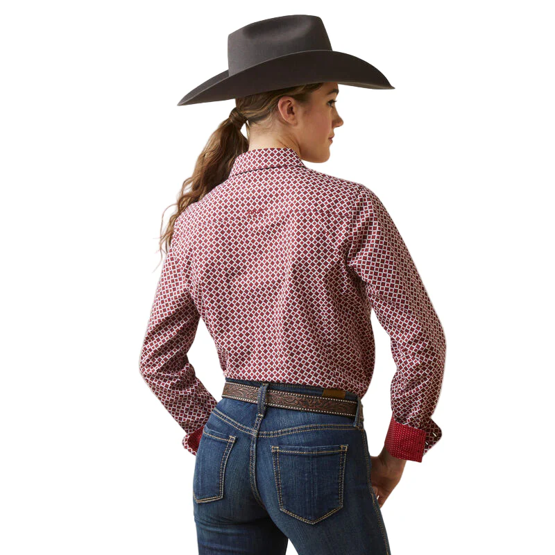Ariat Women's Wrinkle Resist Kirby Stretch Shirt - Raleigh Geo - Image 4